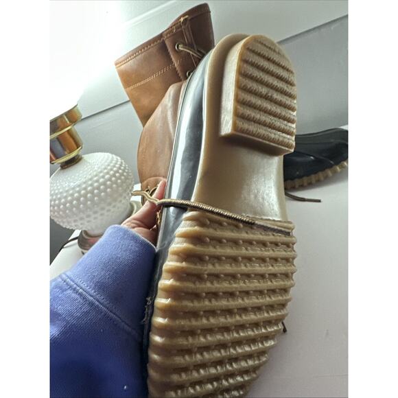 The Original Duck Boot Women's Size 8.5 Sporto Arianna Brown Tan Rain Boots - Picture 7 of 9